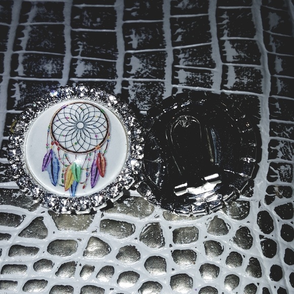 Handmade beaded earrings, badge reels - Picture 2 of 4